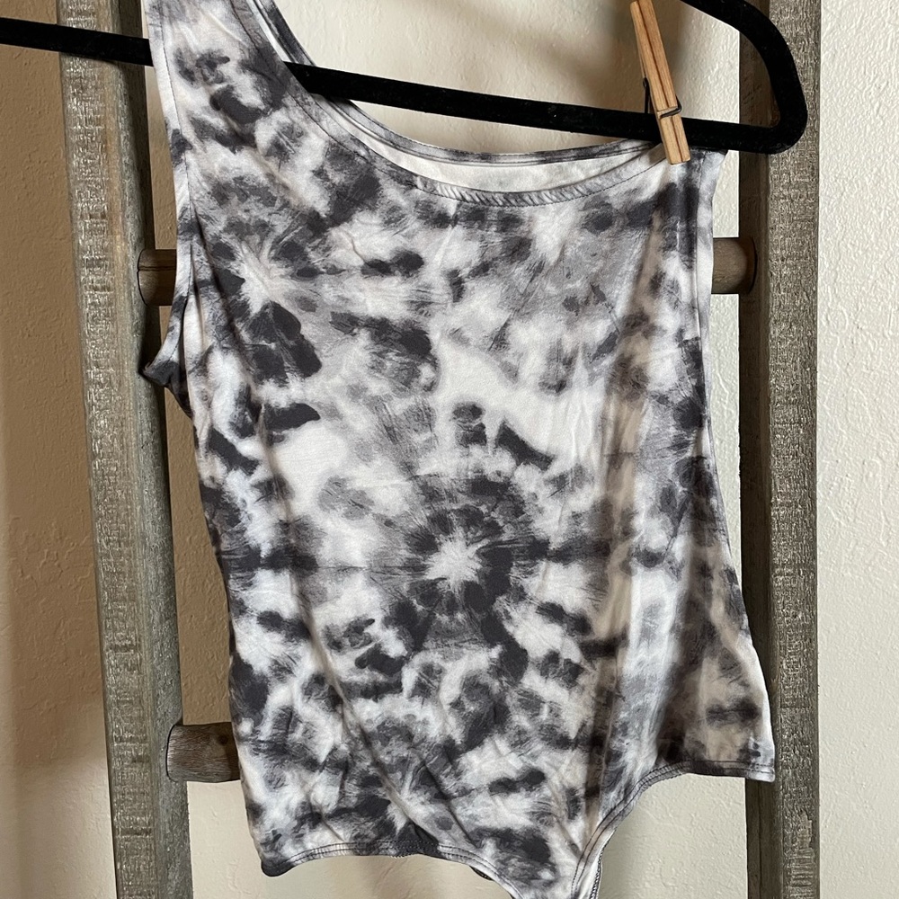 Grey tie dye bodysuit. Never worn with tags